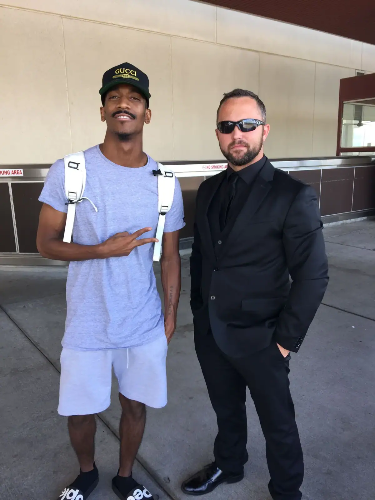 Usher's lead choreographer with a Veteran Executive Transportation chauffeur